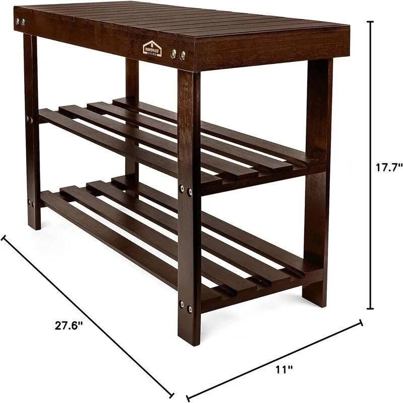 Banc à chaussures 3 niveaux - 11P x 27,6L x 17,7H