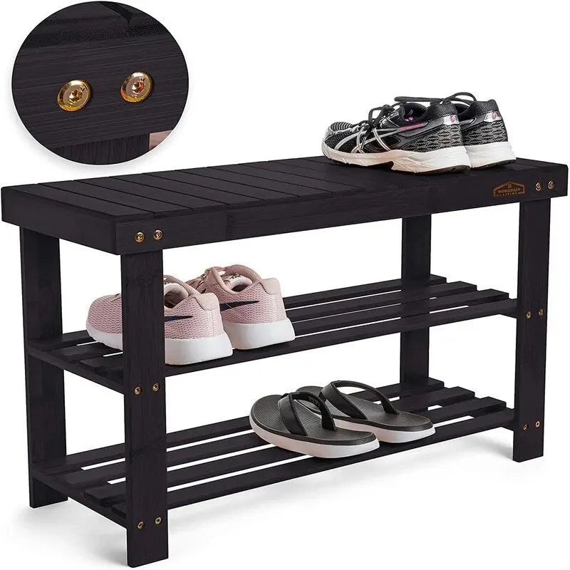 Banc à chaussures 3 niveaux - 11P x 27,6L x 17,7H
