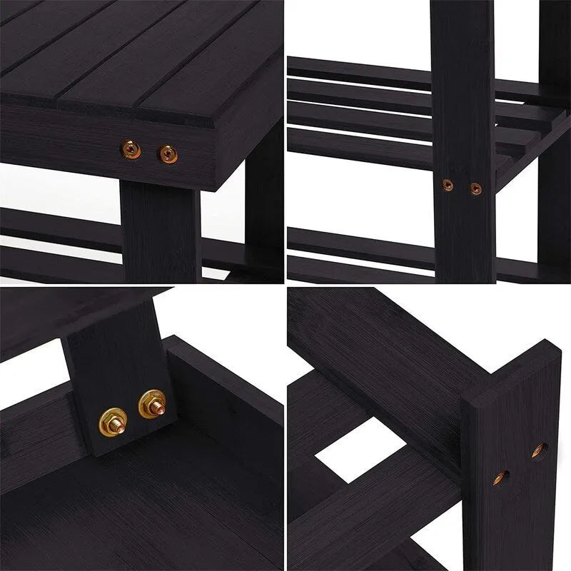 Banc à chaussures 3 niveaux - 11P x 27,6L x 17,7H