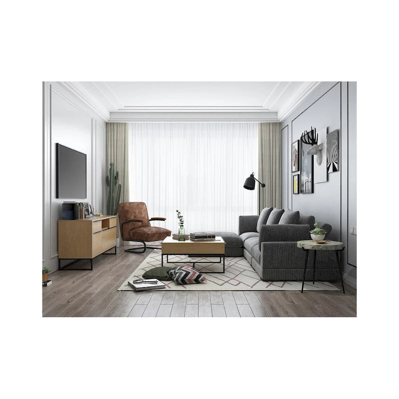 Macari Modern Marble Top Accent Table - 18W x 18D x 20H