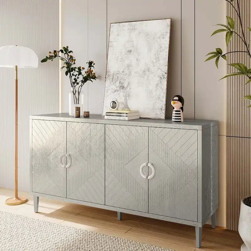 Buffet/Bahut de Rangement 4 Portes, Élégant et Fonctionnel