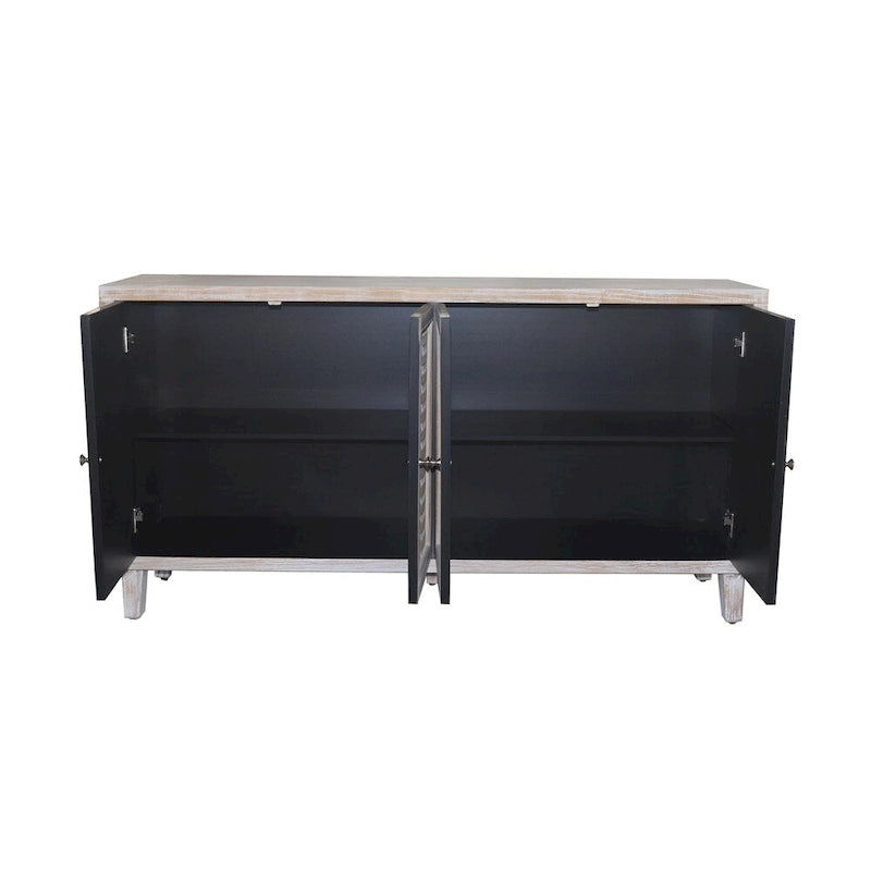 Accent Cabinet 4 Door Wooden Cabinet Sideboard Buffet Server Cabinet