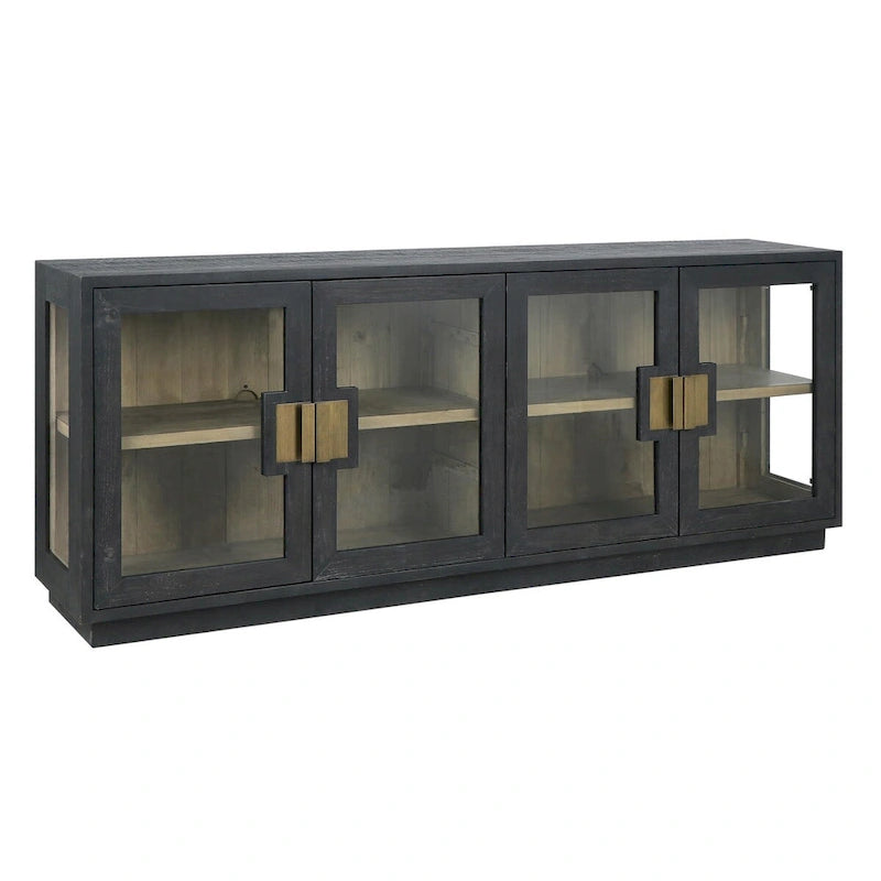 Classic Home Larson 90 Glass Reclaimed Pine Sideboard