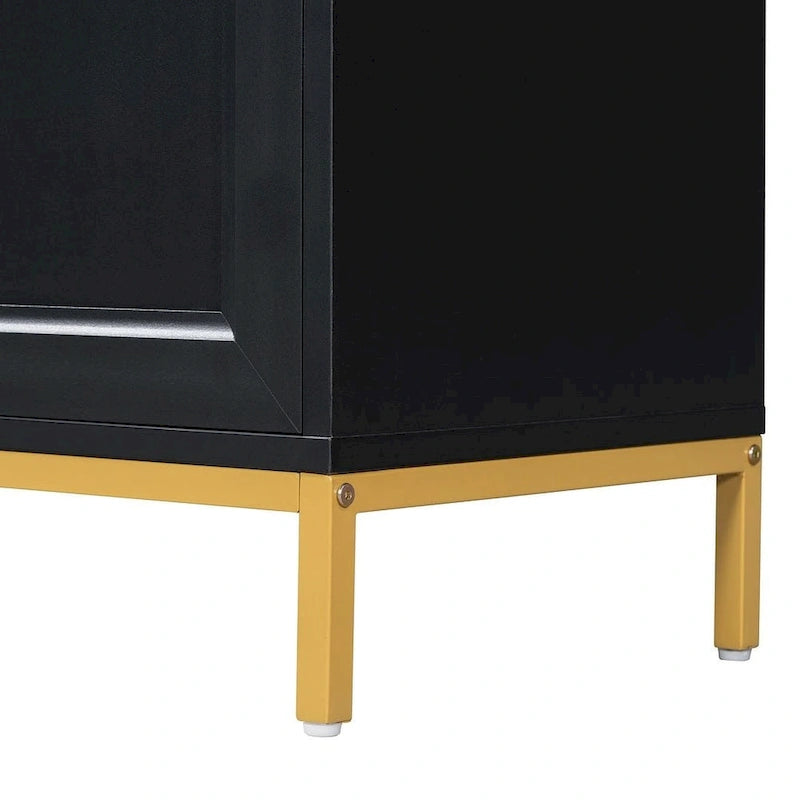 Buffets/bahuts pour salle à manger avec plateau imitation marbre et grand espace de rangement