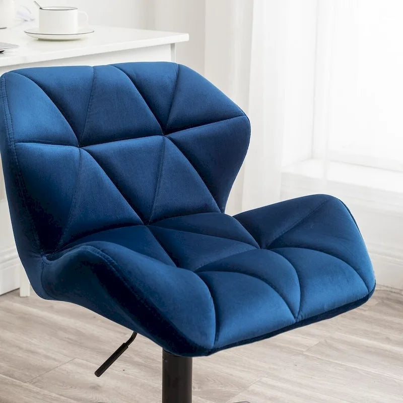 Diamond Tufted Armless Adjustable Swivel Home Office Chair