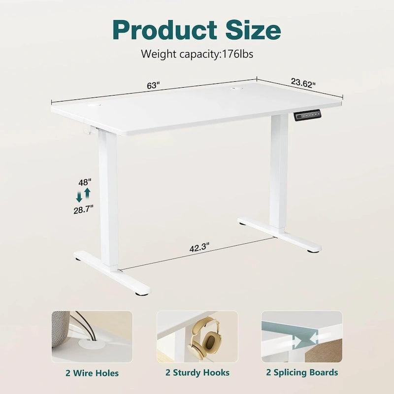 Electric Height Adjustable Ergonomic Computer Desk