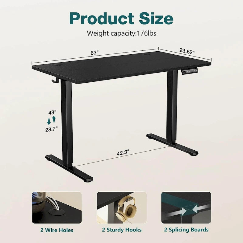 Electric Height Adjustable Ergonomic Computer Desk