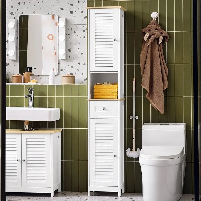 Étagère haute de rangement pour salle de bain