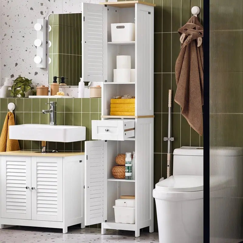 Étagère haute de rangement pour salle de bain