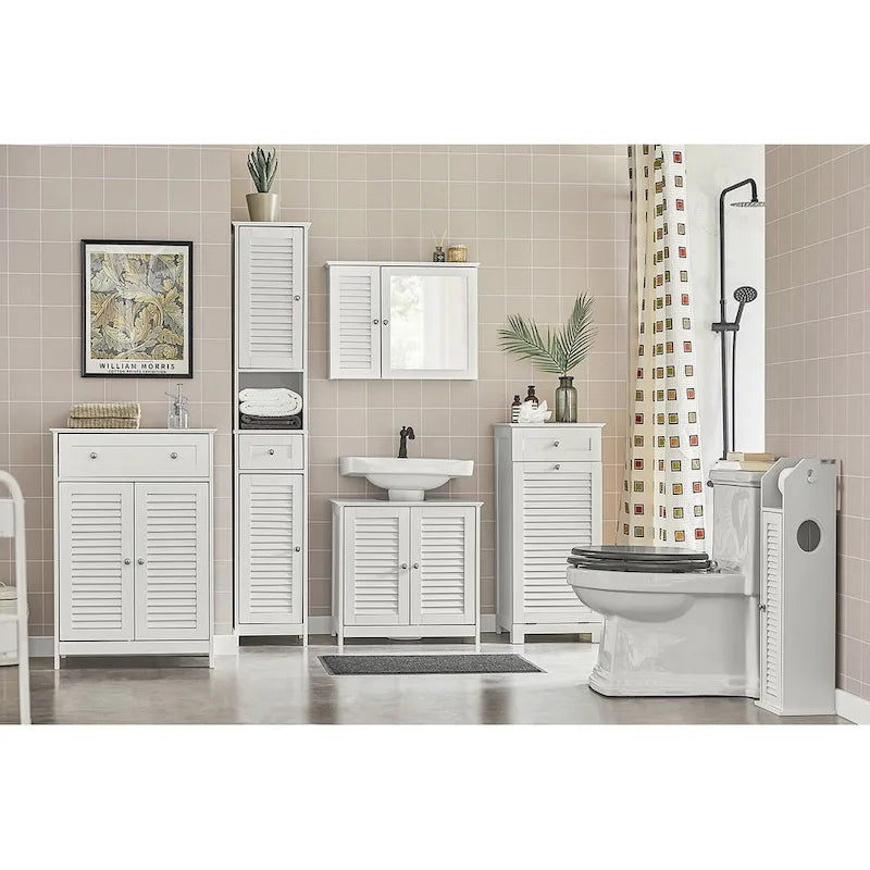 Étagère haute de rangement pour salle de bain