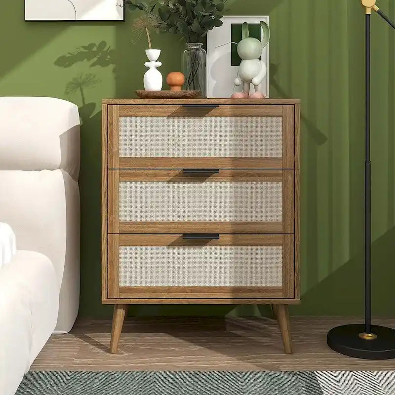 Table de chevet/Commode moderne à 3 tiroirs pour chambre à coucher, salon