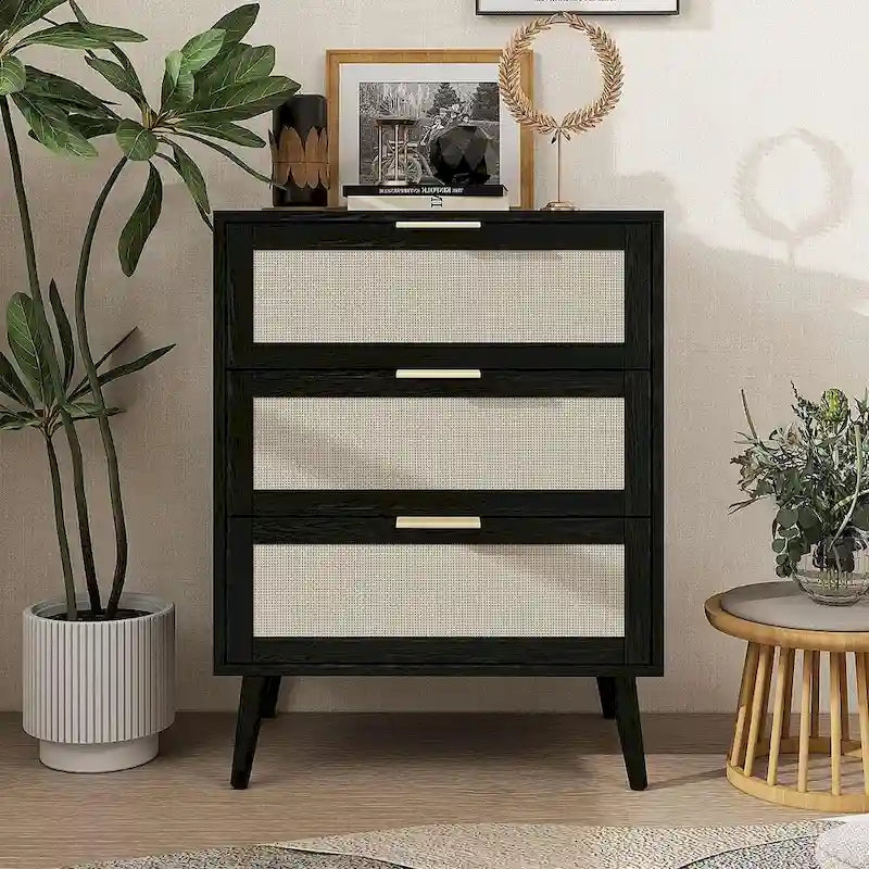 Table de chevet/Commode moderne à 3 tiroirs pour chambre à coucher, salon