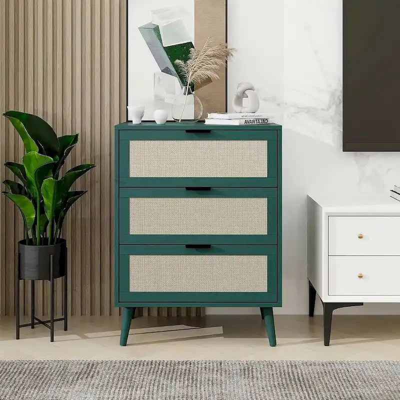 Table de chevet/Commode moderne à 3 tiroirs pour chambre à coucher, salon