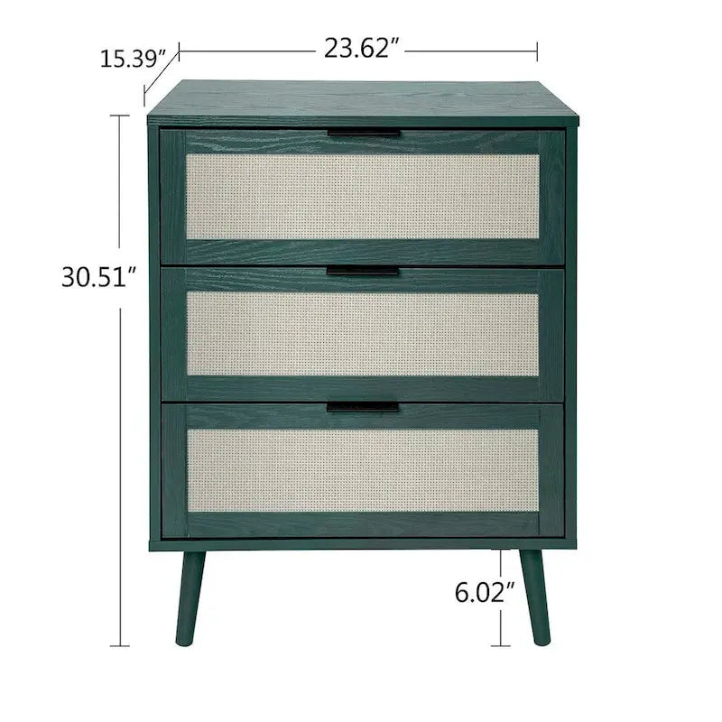 Table de chevet/Commode moderne à 3 tiroirs pour chambre à coucher, salon