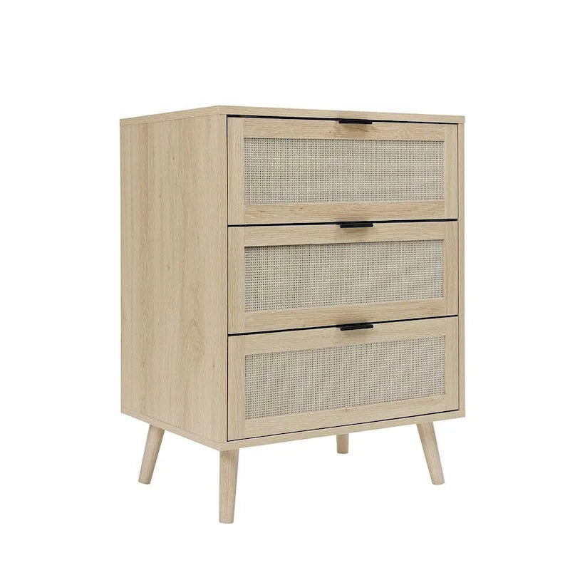 Table de chevet/Commode moderne à 3 tiroirs pour chambre à coucher, salon