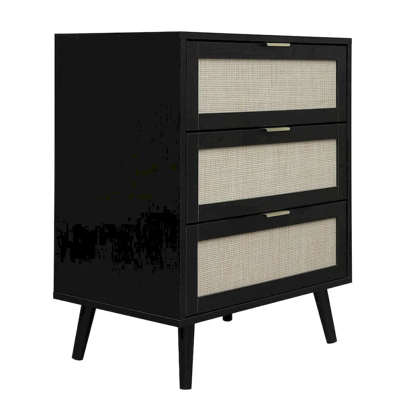 Table de chevet/Commode moderne à 3 tiroirs pour chambre à coucher, salon