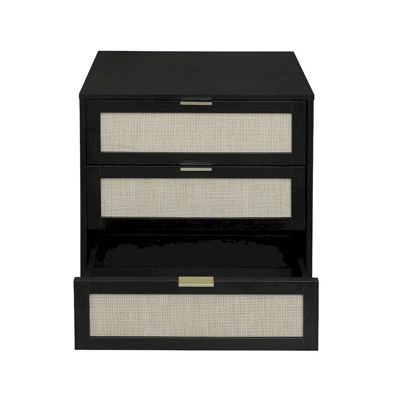 Table de chevet/Commode moderne à 3 tiroirs pour chambre à coucher, salon