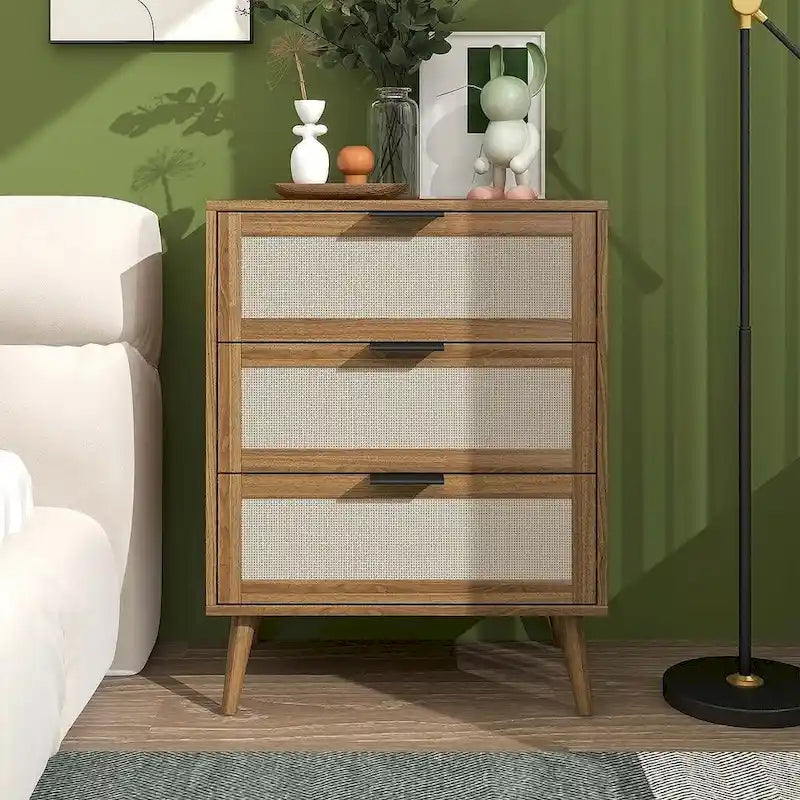 Table de chevet/Commode moderne à 3 tiroirs pour chambre à coucher, salon
