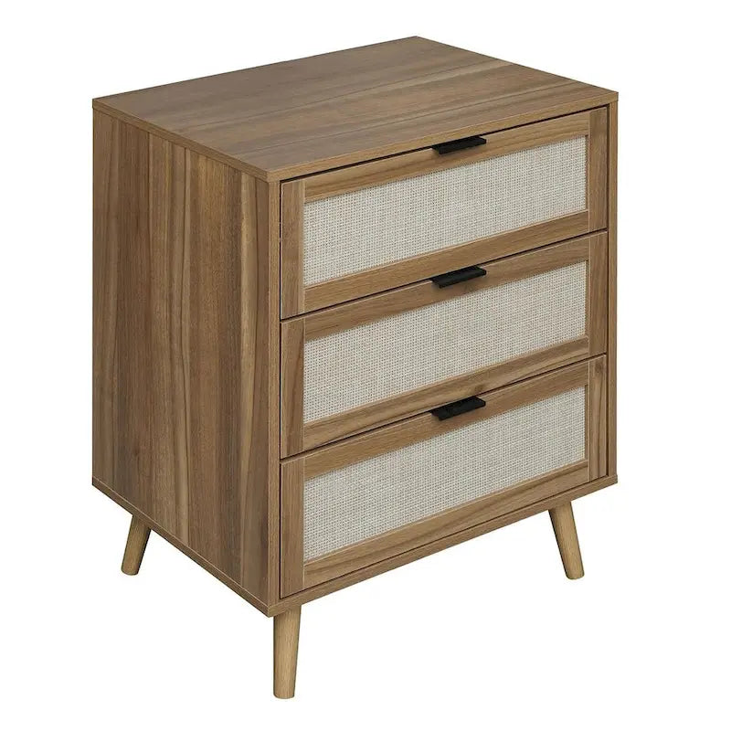 Table de chevet/Commode moderne à 3 tiroirs pour chambre à coucher, salon