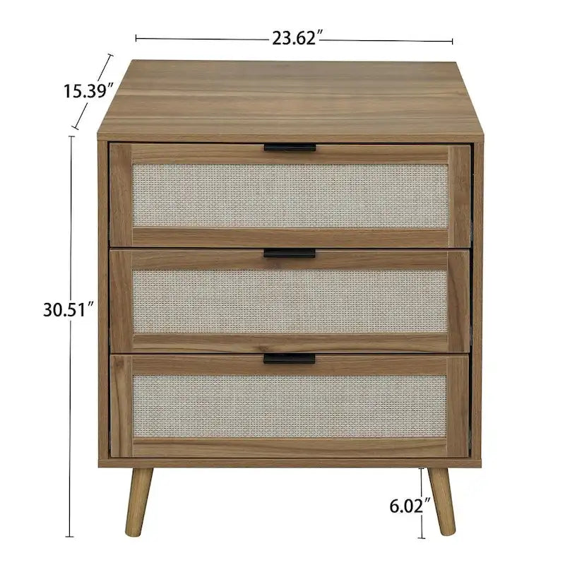 Table de chevet/Commode moderne à 3 tiroirs pour chambre à coucher, salon