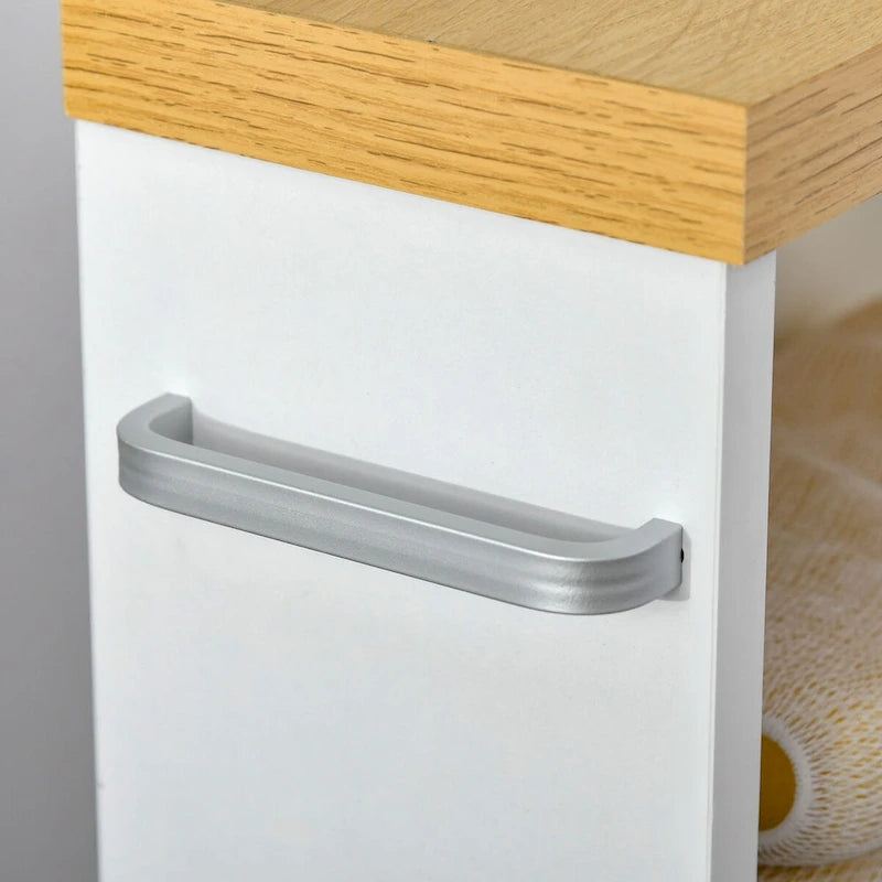 Meuble de salle de bain à roulettes, organisateur de rangement pour chambre, salon, blanc