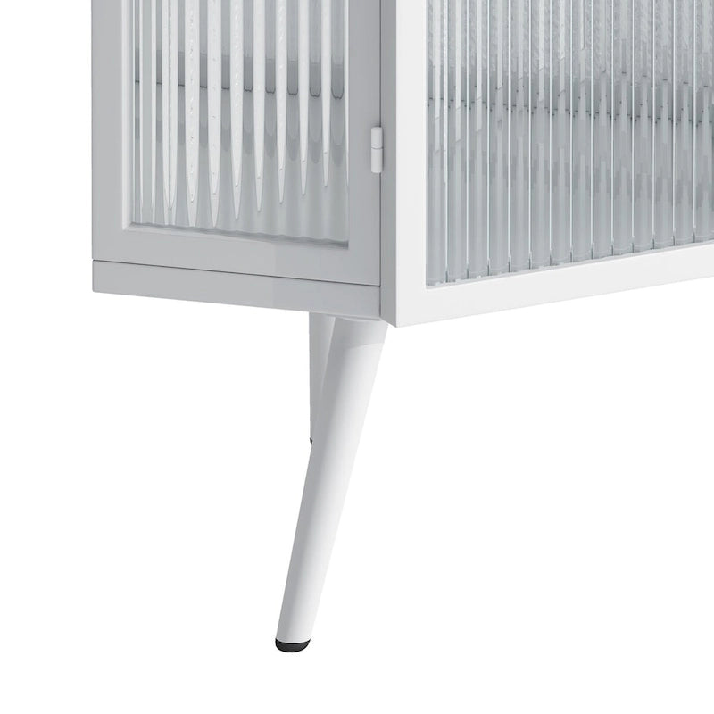 Meuble d'appoint de salle de bain d'angle avec porte en verre trempé 22.25 po l. x 16.54 po P x 31.5 po H