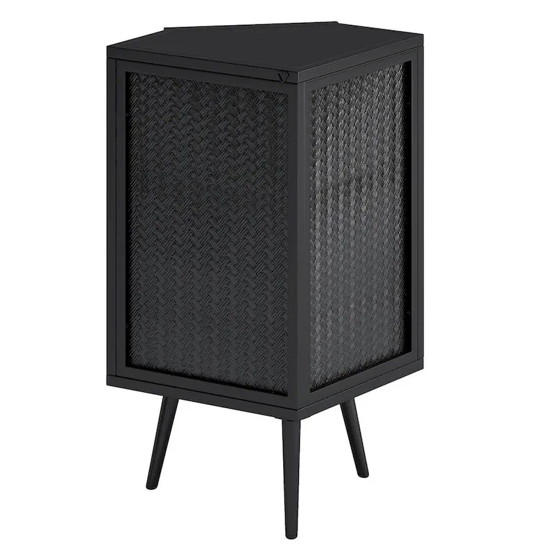 Meuble d'appoint de salle de bain d'angle avec porte en verre trempé 22.25 po l. x 16.54 po P x 31.5 po H