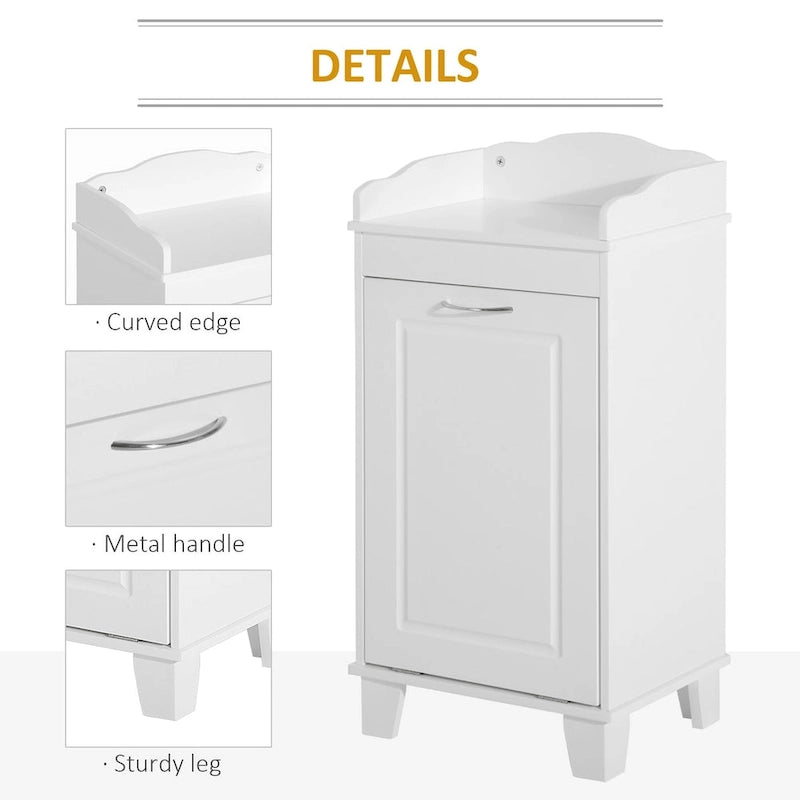 Tilt Out Laundry Hamper,Free Standing Home Organizer Hamper,Bathroom Storage Cabinet