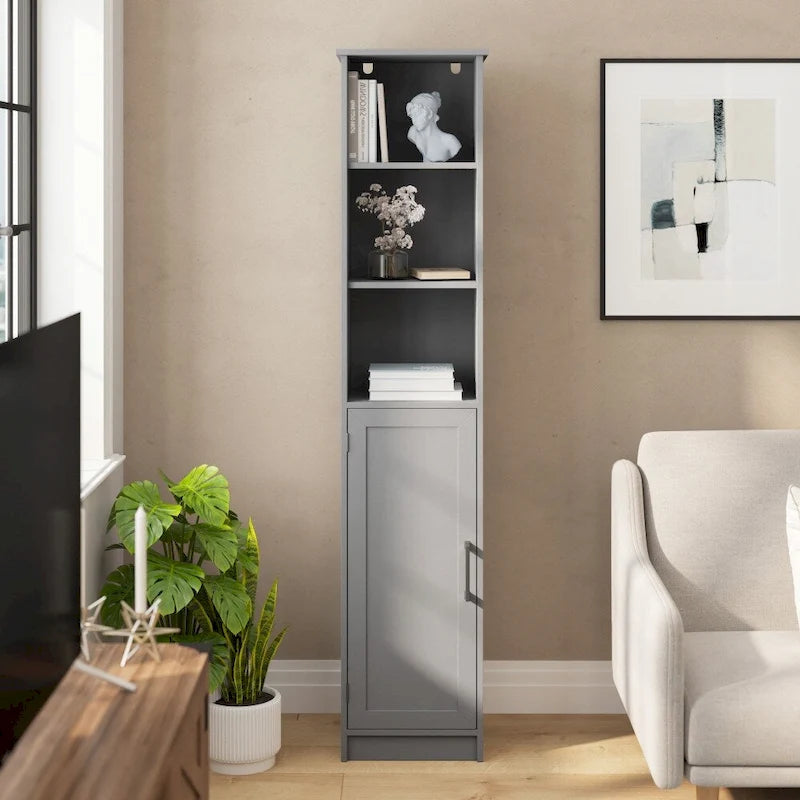 Meuble de rangement haut de salle de bain Tour de rangement verticale pour linge