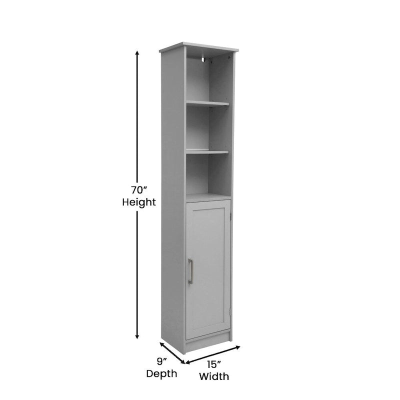 Meuble de rangement haut de salle de bain Tour de rangement verticale pour linge