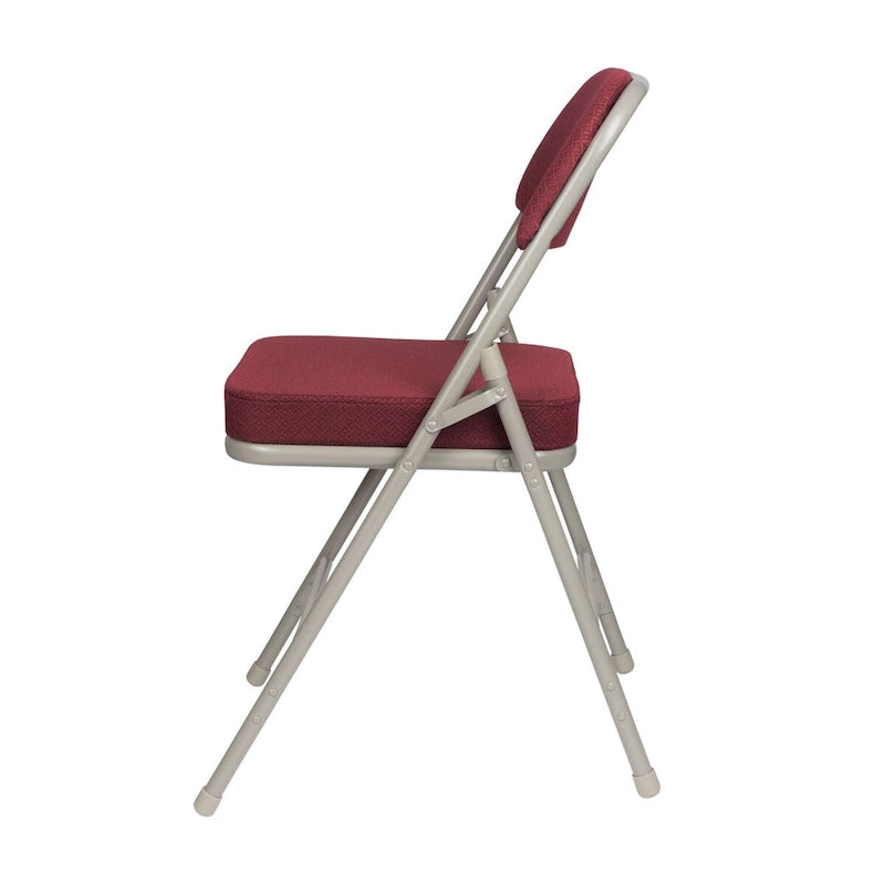 Hampden Furnishings Bernadine Collection Deluxe Fabric Padded Folding Chair, Pack of 2