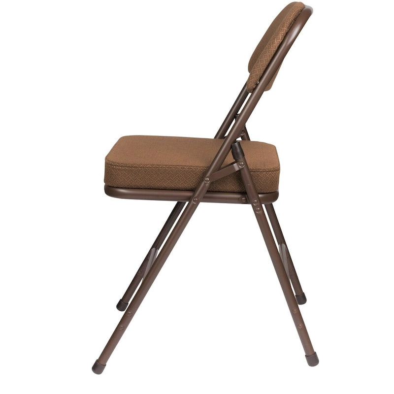 Hampden Furnishings Bernadine Collection Deluxe Fabric Padded Folding Chair, Pack of 2