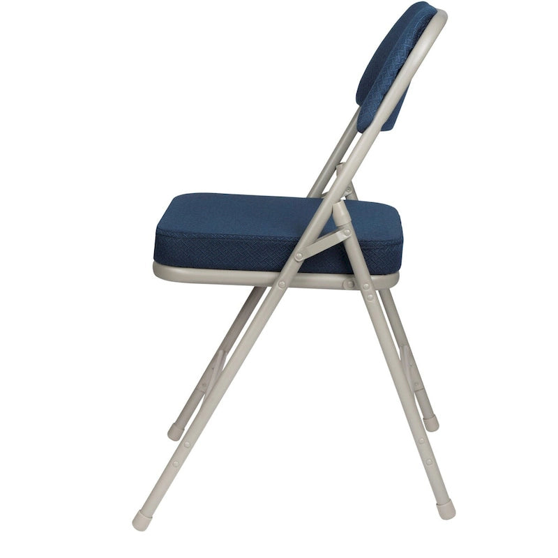 Hampden Furnishings Bernadine Collection Deluxe Fabric Padded Folding Chair, Pack of 2