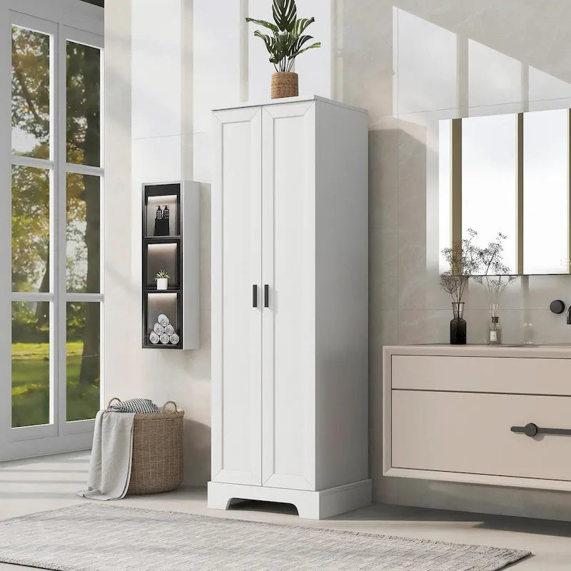 Armoire de rangement à deux portes et étagère réglable