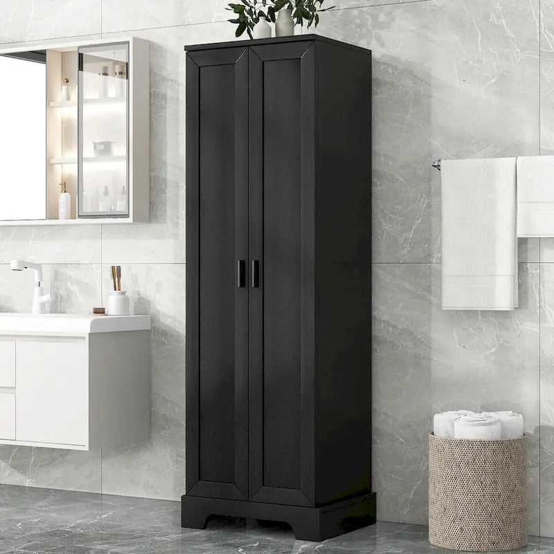Armoire de rangement à deux portes et étagère réglable