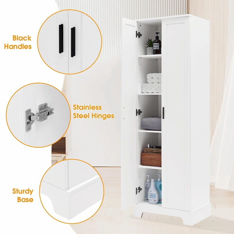 Armoire de rangement à deux portes et étagère réglable
