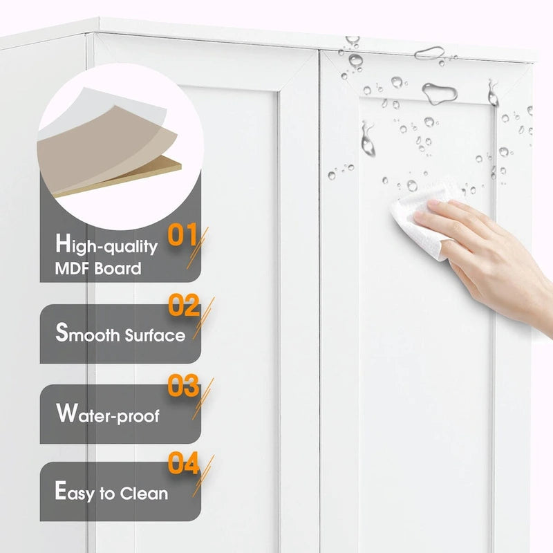Armoire de rangement à deux portes et étagère réglable