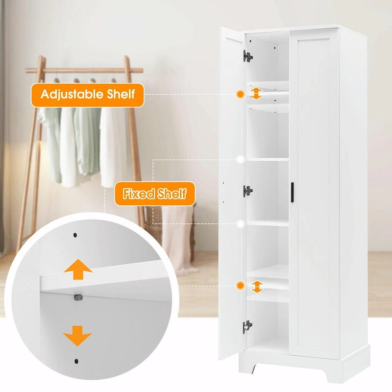 Armoire de rangement à deux portes et étagère réglable