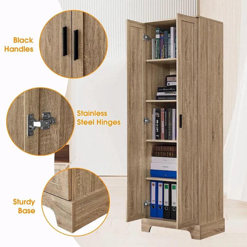 Armoire de rangement à deux portes et étagère réglable