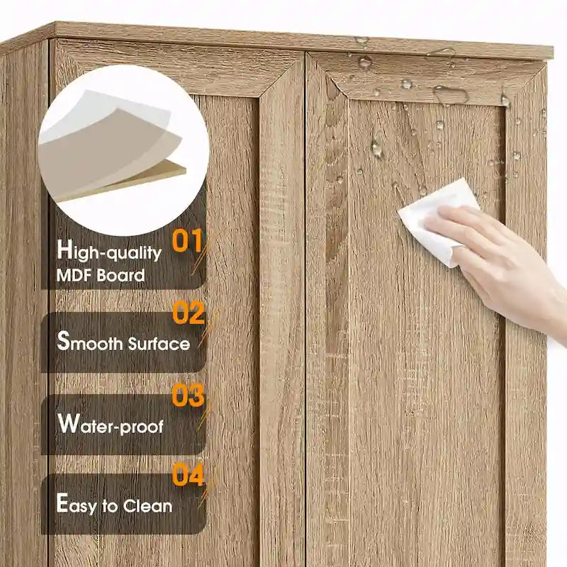 Armoire de rangement à deux portes et étagère réglable
