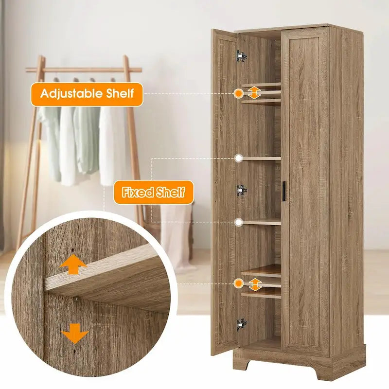Armoire de rangement à deux portes et étagère réglable