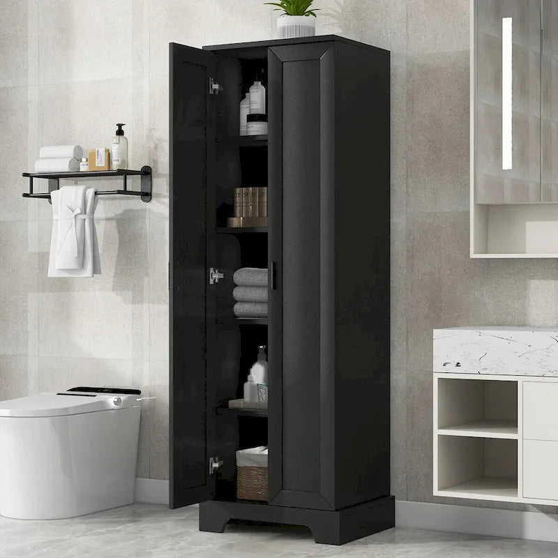 Armoire de rangement à deux portes et étagère réglable