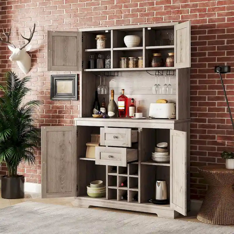 73.8H Kitchen Cabinet with Storage - N/A