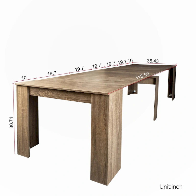 Multifunctional extendable console table 1 PC