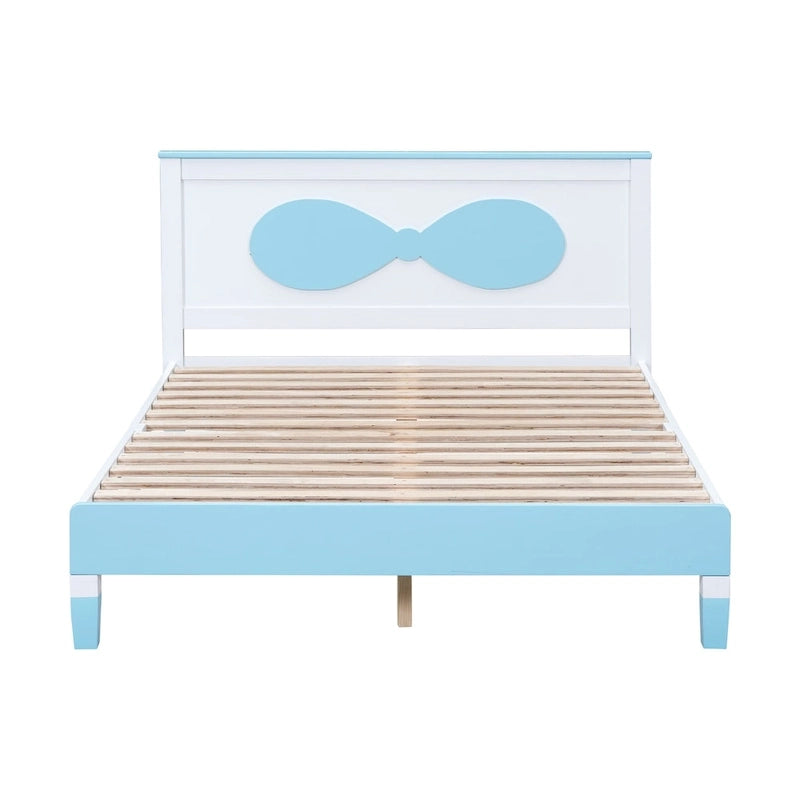 Full Size Wooden Bow Bed