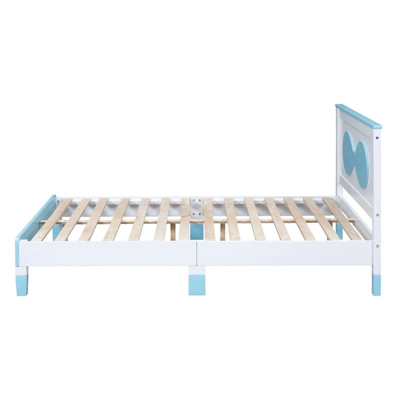 Full Size Wooden Bow Bed